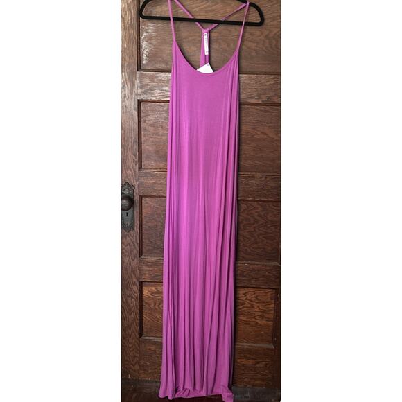 NWT Fabletics Neema Maxi Knit Jersey Dress Freesia Pink Purple Size XXL - Picture 1 of 8
